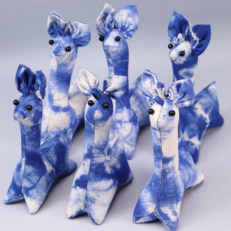 速发批  发云南大小白族手工扎染理鹿布艺玩偶儿伴玩具动物摆件童,淘宝优惠券,粉丝福利购,淘宝优惠卷