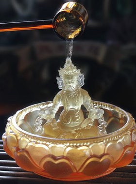 速发佛璃黄财神浴佛水供密宗佛客太子佛摆件居家像厅供奉浴琉节