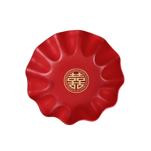 结婚红色果盘家用客厅茶几过年干果盘糖果盘乔迁新居喜盘子水果盘 - 图3