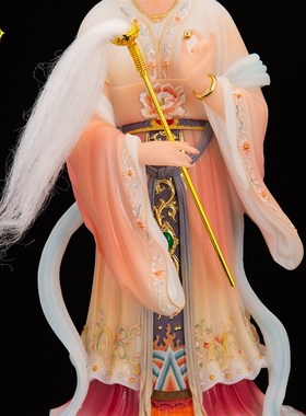 速发 汉白玉树脂摆件《碧霞元君》娘娘站像12/16/1/26英寸