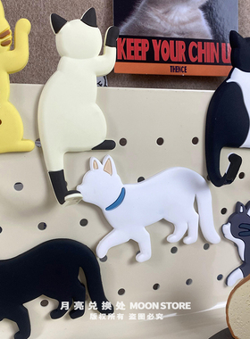 可爱猫咪磁吸挂钩冰箱贴入户门