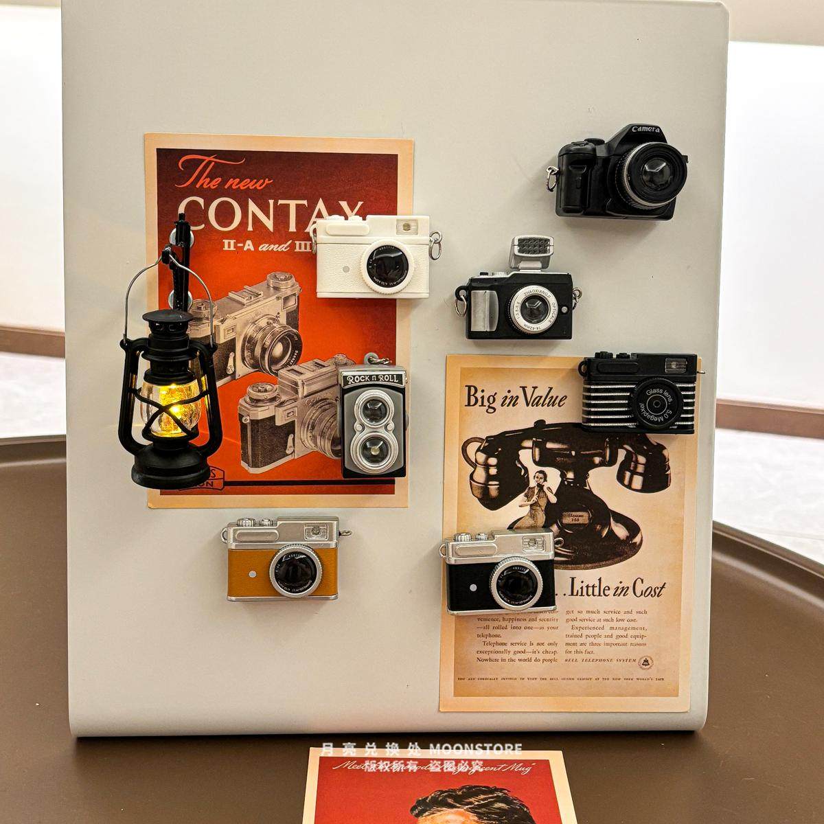 ins复古迷你相机冰箱贴磁吸单反照相机入户门洞洞板照片墙装饰,淘宝优惠券,粉丝福利购,淘宝优惠卷