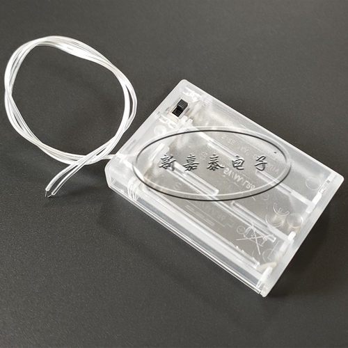 现货5号3节电池盒透明 带开关带盖AA 三节五号带线 led灯串电池座 - 图1