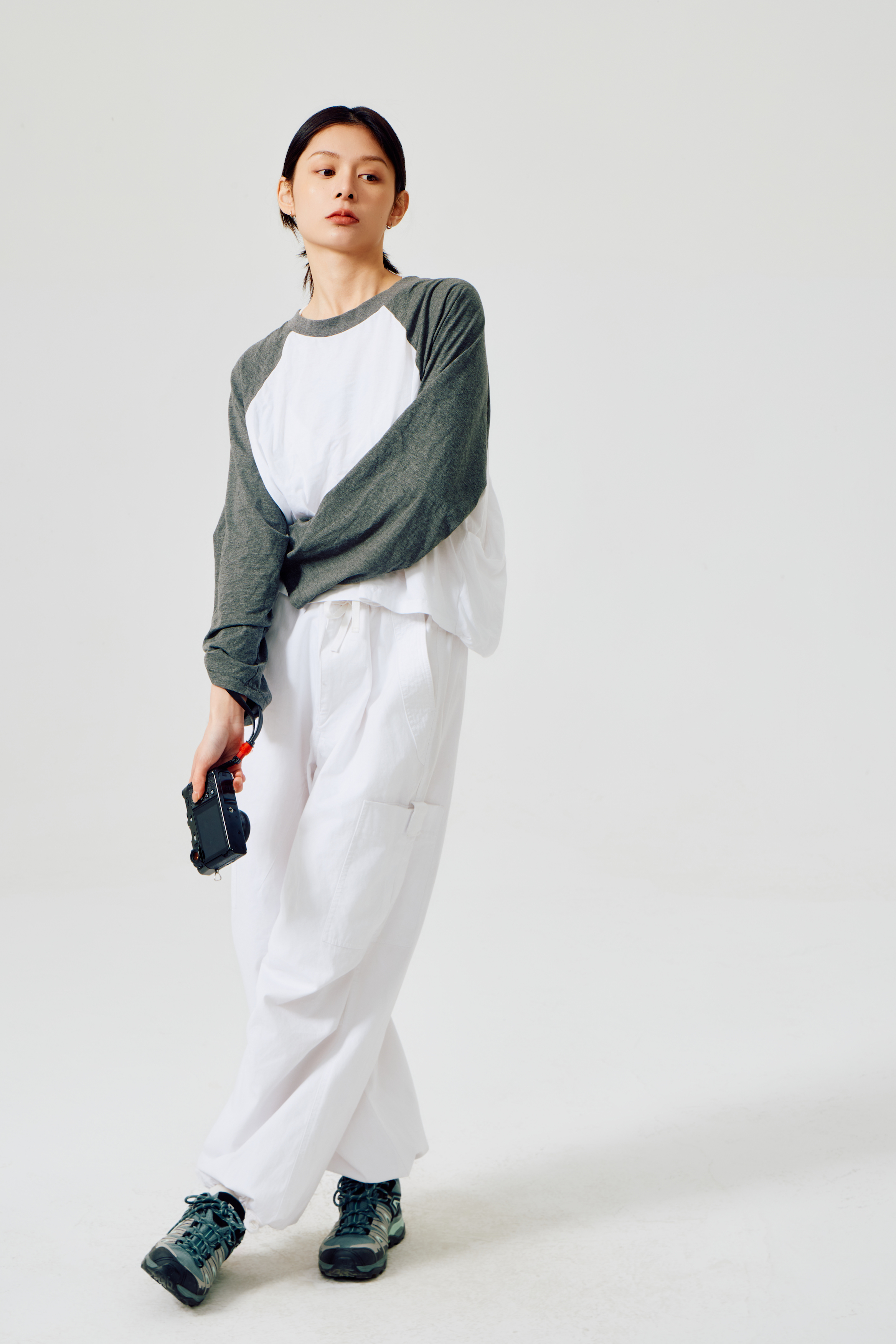 ZUKIZUKI白色收脚伞兵裤- White tapered paratrooper pants-图2