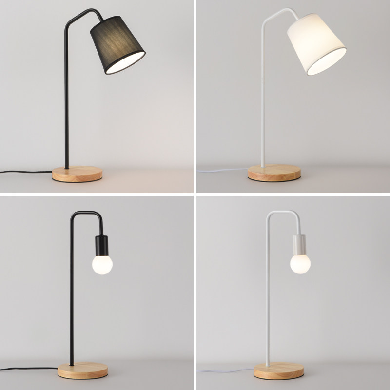 北欧简约工作书实桌木小台灯现代创意个性卧室床头灯学习专用台灯