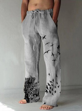 2023春夏印花长裤休闲时尚日常