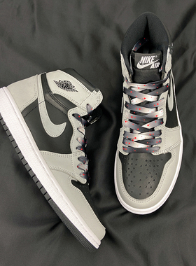 原创鞋带适配Nike耐克aj1影子灰2.0黑灰篮球鞋带绳男女配饰通用款