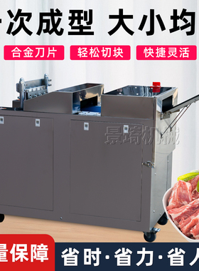 全自动切块机新款鲜鸡鸭鱼肉商用多功能切块机生鲜禽类牛腩切割机
