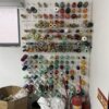 Wire rack solid wood hole board jewelry jade wire beaded rope pagoda seam tough wire rack large and small wire crystal wire twine