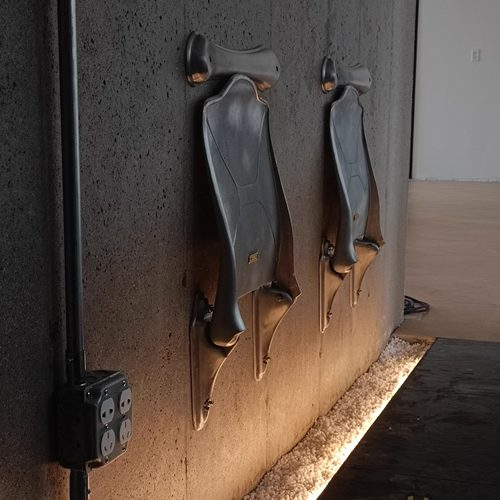 折叠椅复古简约墙挂椅单人中古餐厅商用设计感创意户外工业风翻板 - 图1