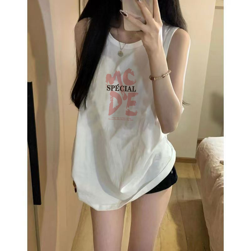 纯棉中长款无袖t恤女2025夏季甜辣小吊带背心外穿设计感小众上衣,淘宝优惠券,粉丝福利购,淘宝优惠卷