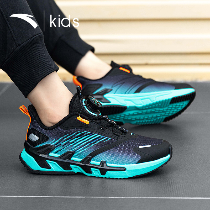 安踏童鞋儿童跑步鞋2025冬季新款男童旋转纽扣运动鞋大童休闲鞋子 - 图2