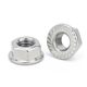 Hexagonal flange with toothed anti-slip female