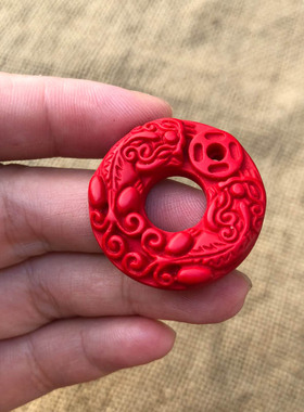 帝王红双貔貅台湾原色吊坠送证书