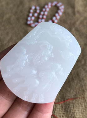 三羊开泰玉佩本命年吊坠送证书