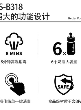 多功能高温蒸汽杀菌奶瓶消毒器