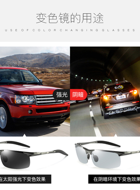 定制配带度数变色眼镜近视偏光墨镜司机开车驾驶太阳镜日夜两用男