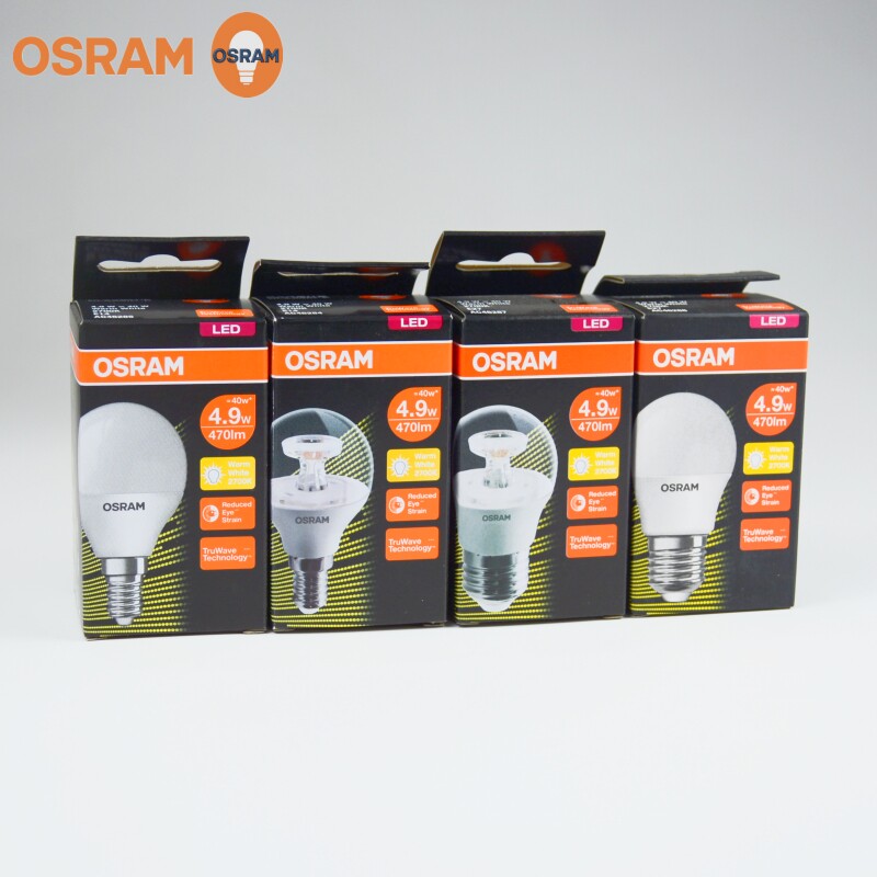 osram欧司朗led灯泡E27螺口P型球泡家用照明节能灯3.3W4.9W小球泡_虎窝淘