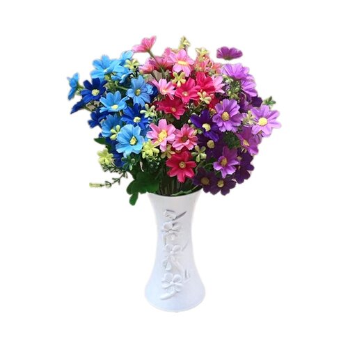 玫瑰花束假花仿真娟花摆设客厅餐桌插花瓶假菊花装饰摆件家居饰品 - 图3