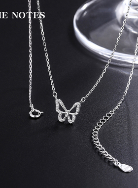 999纯银新款女项链简约蝴蝶礼物