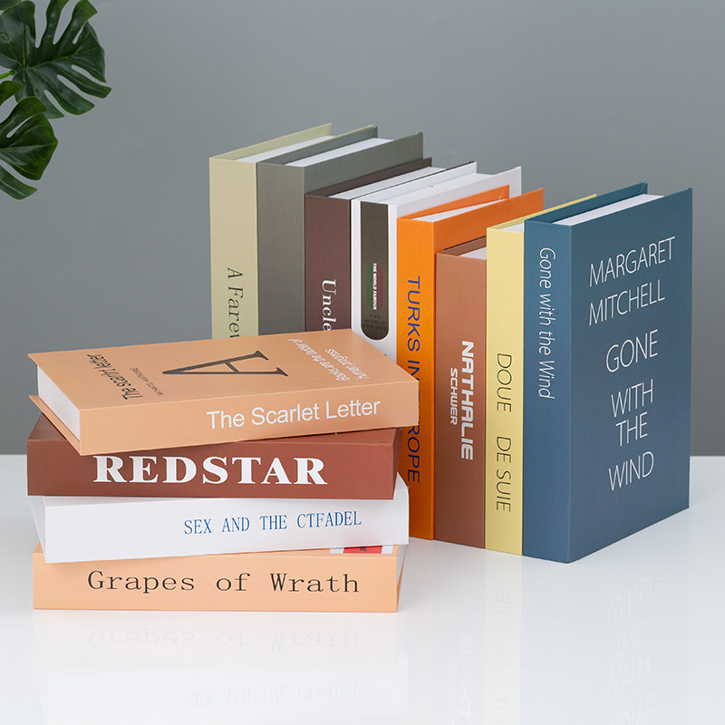 北欧假书摆件现代简约仿真书装饰拍照道具客厅书架样板房创意摆设