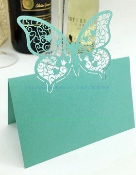 20pcs Butterfly Laser Cut Wedding Party Table Name Place Car