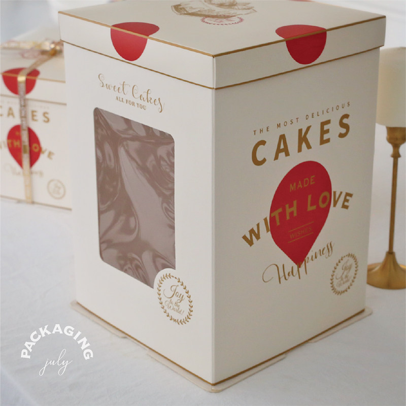 生日蛋糕盒子包装盒家用6/8/10寸双层加高生日蛋糕盒网红一次性,淘宝优惠券,粉丝福利购,淘宝优惠卷