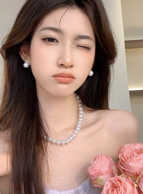 女仿珍珠法式复古珍珠项链