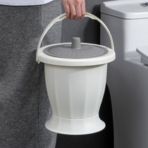 Pregnant Woman Pee Bucket Spittoon Bedpan Nightpot with cover Hand Deodorant Slip Home Old Kids Up Night Adult Toilet