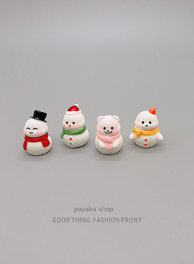 团团小雪人治愈解压桌面摆件