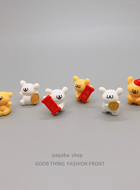 大吉大利线条狗治愈桌面摆件