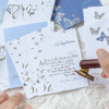 All things are as silent as a fan. Hot-rolled silver relief embossed notebook note paper, retro English notebook collage base material paper