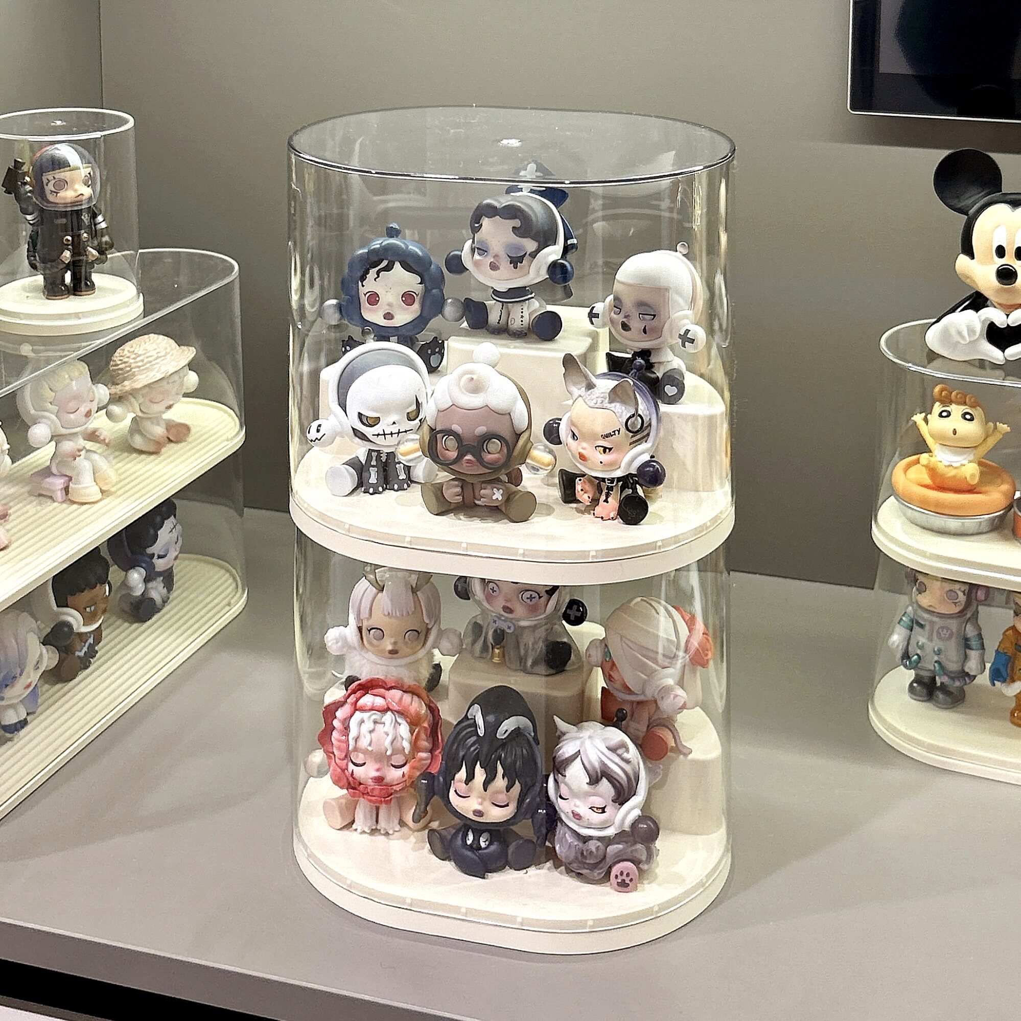 盲盒手办展示柜亚克力展示架popmart摆件立牌防尘玩具盒子收纳盒_虎窝淘