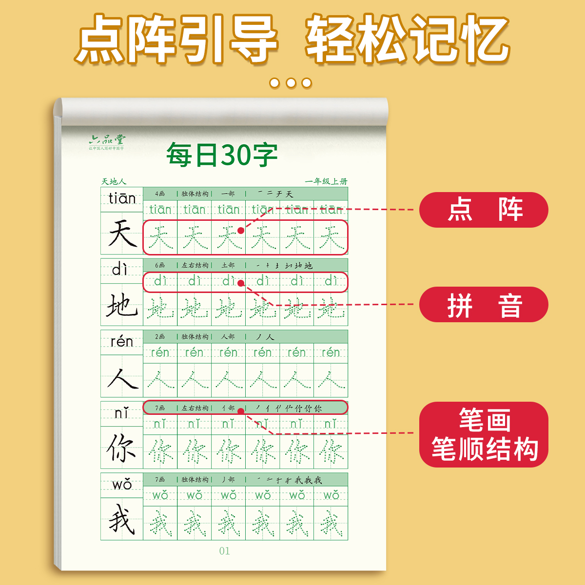 一年级二三年级四五六字帖小学生专用上下册语文同步写字课课练生字笔顺笔画成语组词描红练字帖人教版儿童楷书硬笔书法钢笔练字本 - 图1
