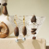 Youxinzhuyu 21-27 domestic cost-effective original design natural Qinnan agarwood earrings pendant ring