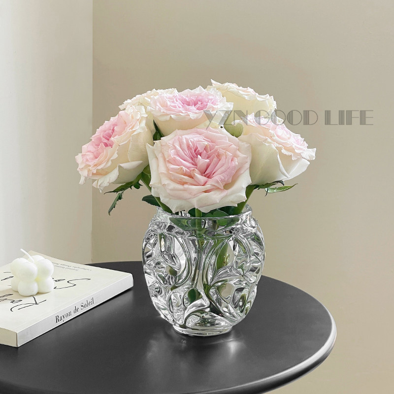 高级感水晶玻璃花瓶圆球餐桌茶几摆件客厅绿植水养插花ins轻奢风,淘宝优惠券,粉丝福利购,淘宝优惠卷