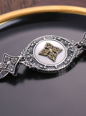 八卦复古时尚风男士金刚杵手链