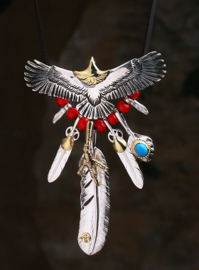 天使之愿银太角男士毛衣长项链