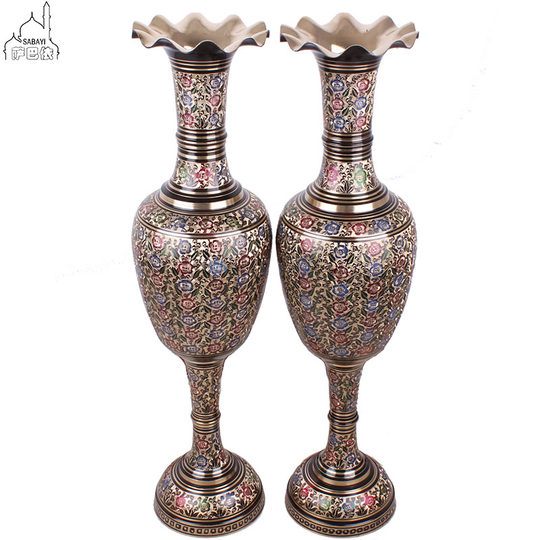 Large black lacquer floor-standing vase opening ceremony bronzeware