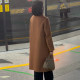 2023秋冬新款双面呢羊毛外套气质韩版骆驼绒毛呢大衣女显瘦中长款