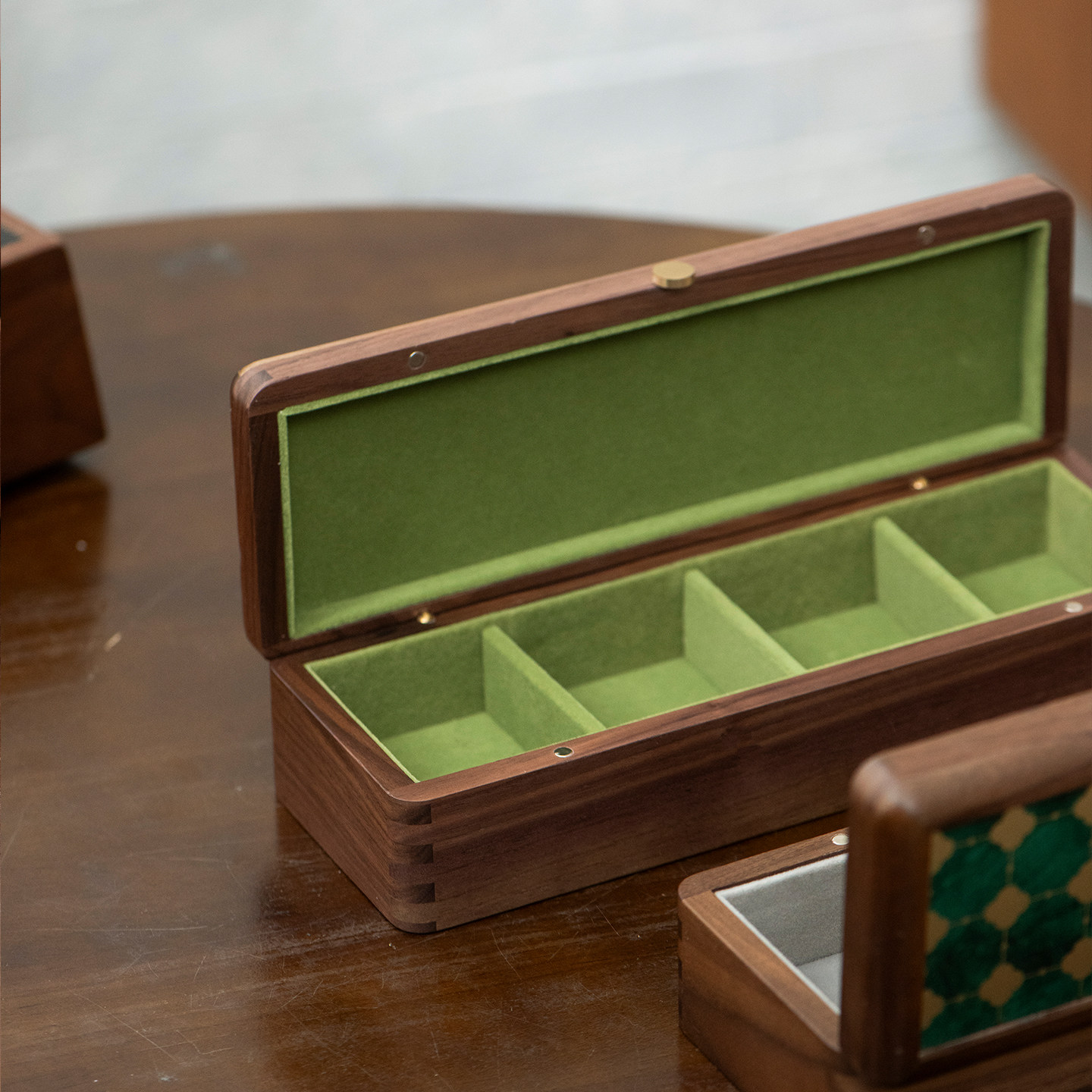 一纪核桃收纳盒高端文玩专用核桃收纳盒实木防尘多格内衬首饰盒子,淘宝优惠券,粉丝福利购,淘宝优惠卷