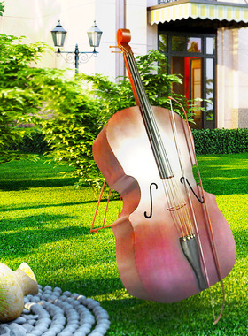 仿真大提琴婚庆草坪公园装饰品