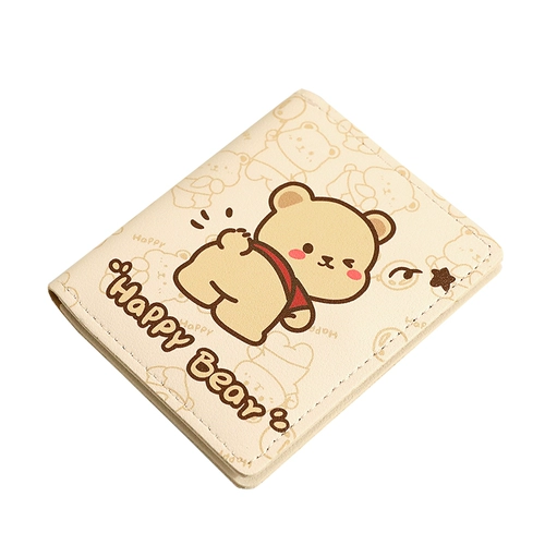 Милый ультратонкий маленький картхолдер, защитный чехол для водительских прав, короткий бумажник