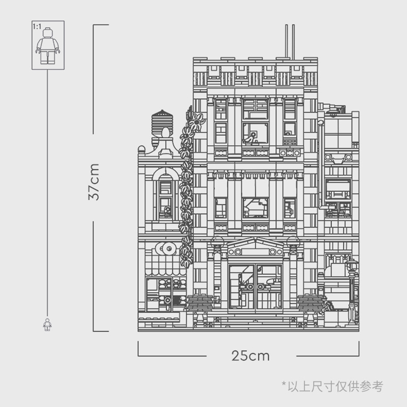 警察局建筑街景系列城市积木全套侦探社精品酒店女孩拼装玩具礼物-图1