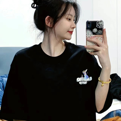 DISS BOOS 240G高克重重磅纯棉短袖t恤女男慵懒风设计感夏季上衣