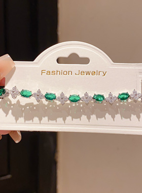 精致甜美多巴胺锆石花朵手链轻奢感手环ins风时尚百搭手饰女