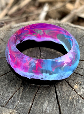 轻奢原创设计风订做树脂极光戒指