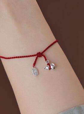 新款时尚小众ins风轻奢个性葫芦手链女款手绳古风红绳端午节礼物