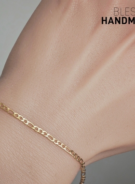 含金量5%细费加罗14K包金手链