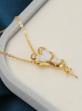 DIY配件S925纯银精致蝴蝶贝壳